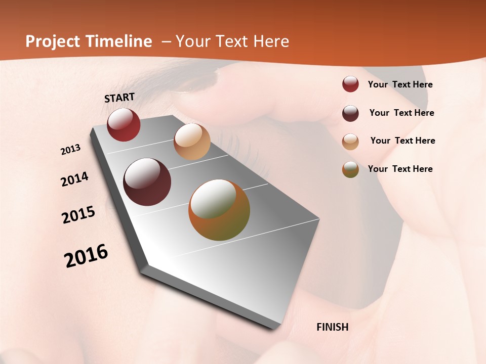 A Woman Putting A Contact Lens On Her Eye PowerPoint Template