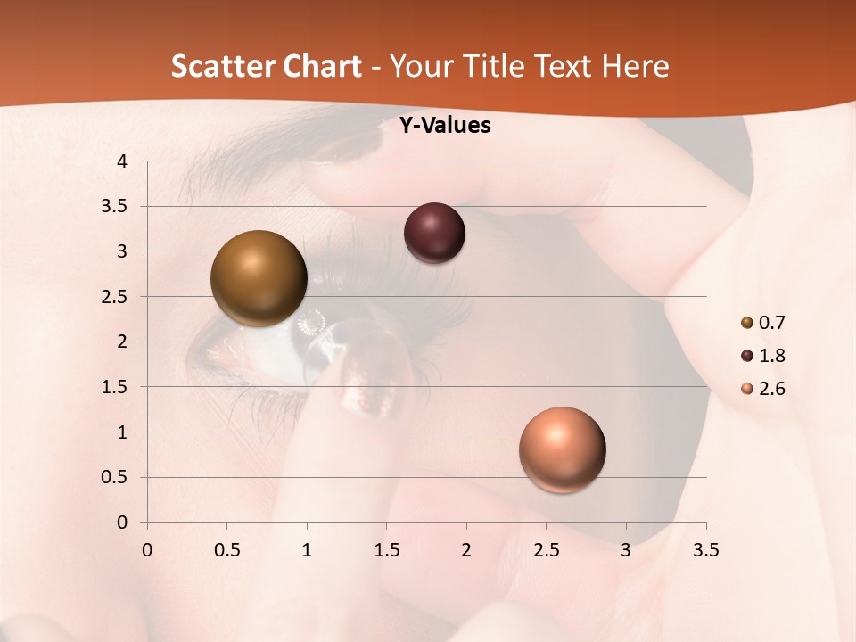 A Woman Putting A Contact Lens On Her Eye PowerPoint Template