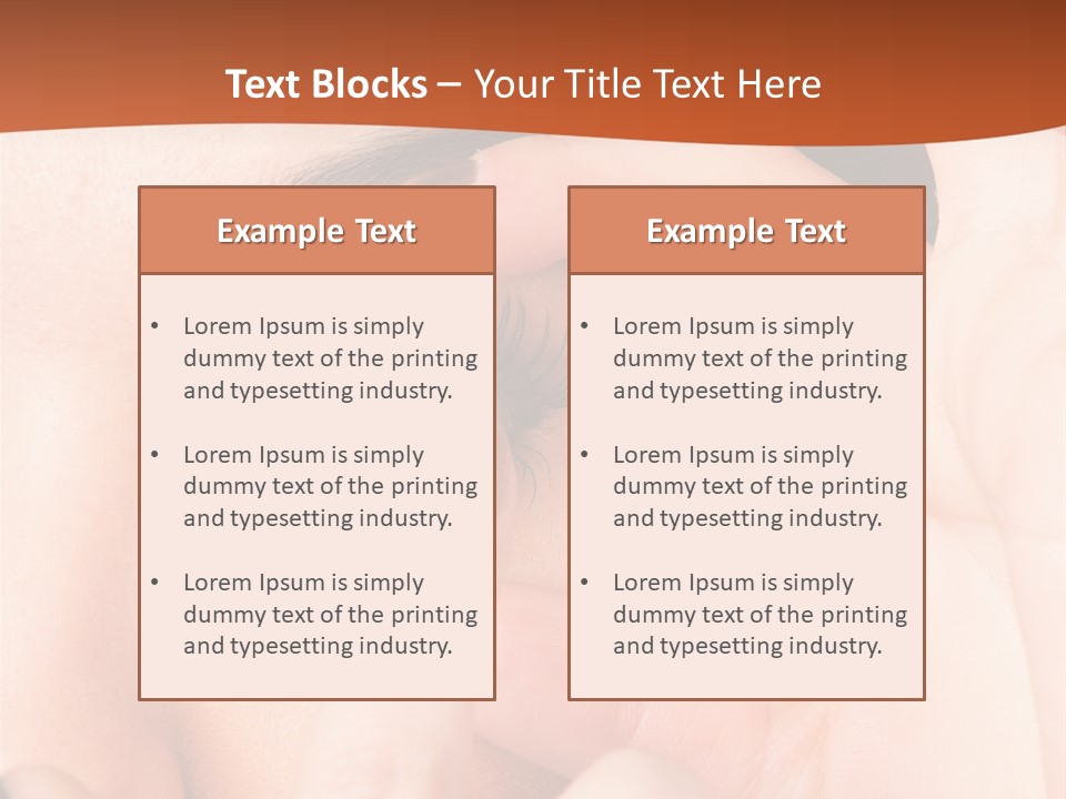 A Woman Putting A Contact Lens On Her Eye PowerPoint Template