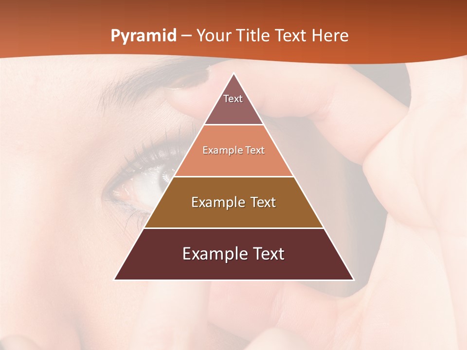A Woman Putting A Contact Lens On Her Eye PowerPoint Template