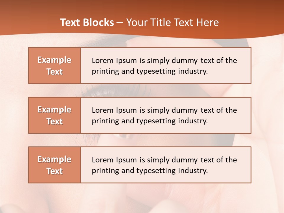 A Woman Putting A Contact Lens On Her Eye PowerPoint Template
