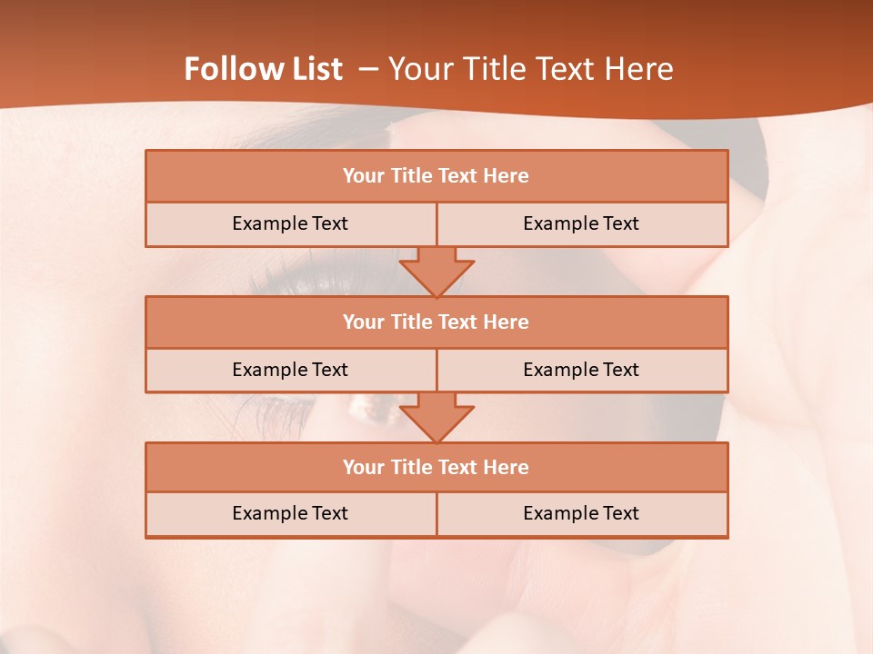 A Woman Putting A Contact Lens On Her Eye PowerPoint Template