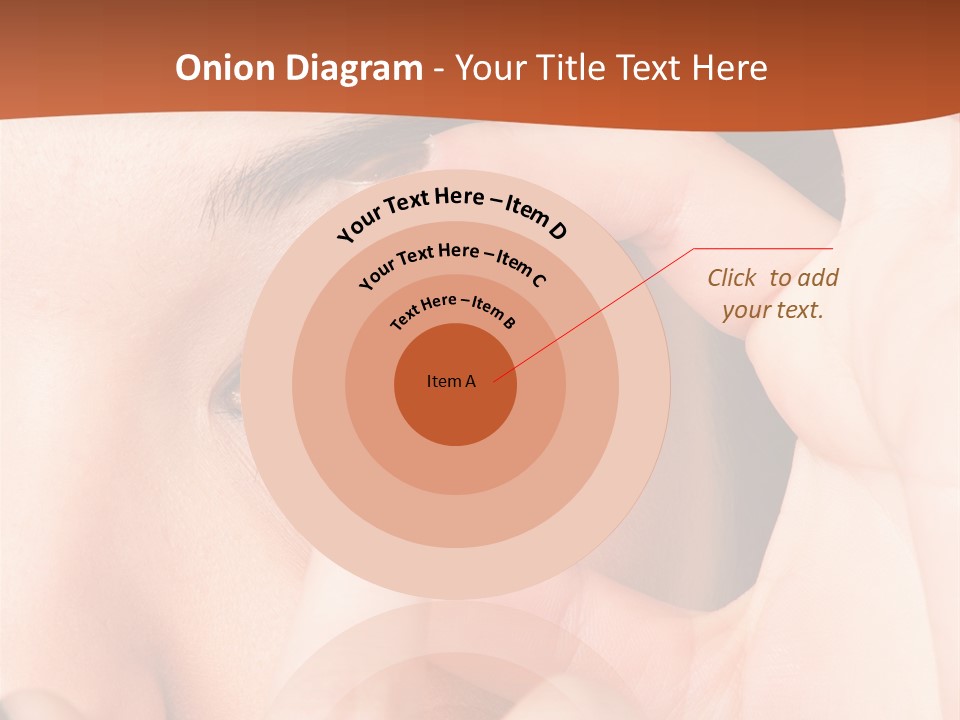A Woman Putting A Contact Lens On Her Eye PowerPoint Template