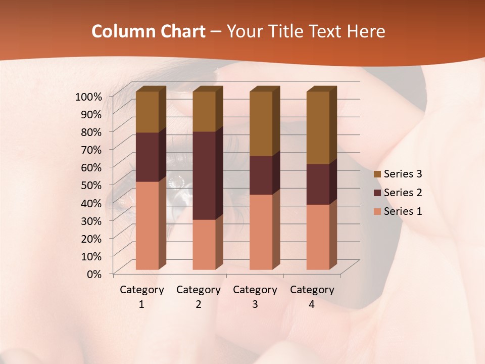 A Woman Putting A Contact Lens On Her Eye PowerPoint Template