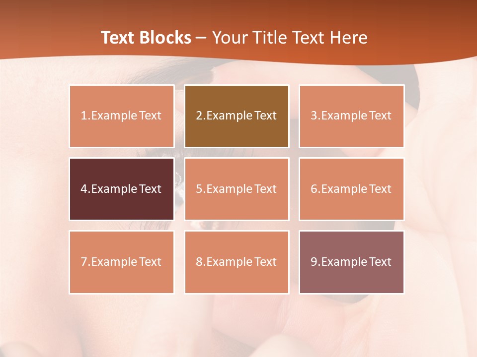 A Woman Putting A Contact Lens On Her Eye PowerPoint Template