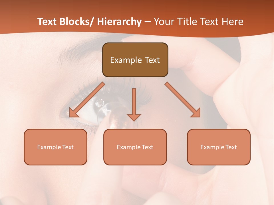 A Woman Putting A Contact Lens On Her Eye PowerPoint Template