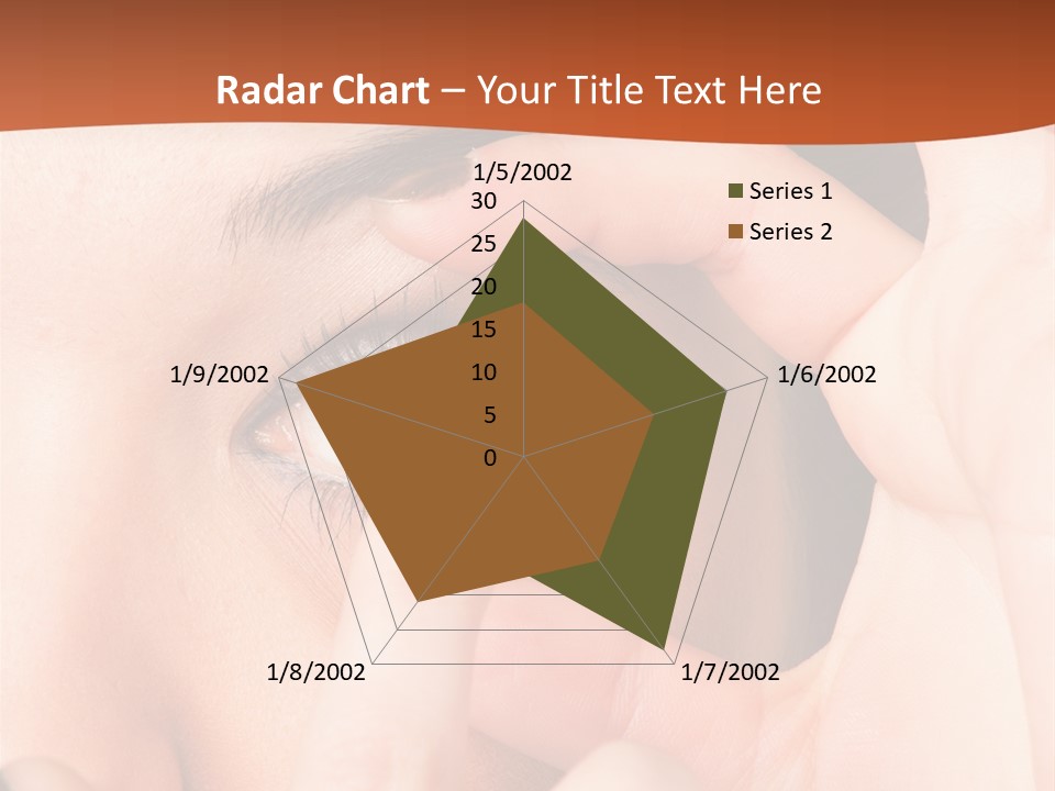 A Woman Putting A Contact Lens On Her Eye PowerPoint Template