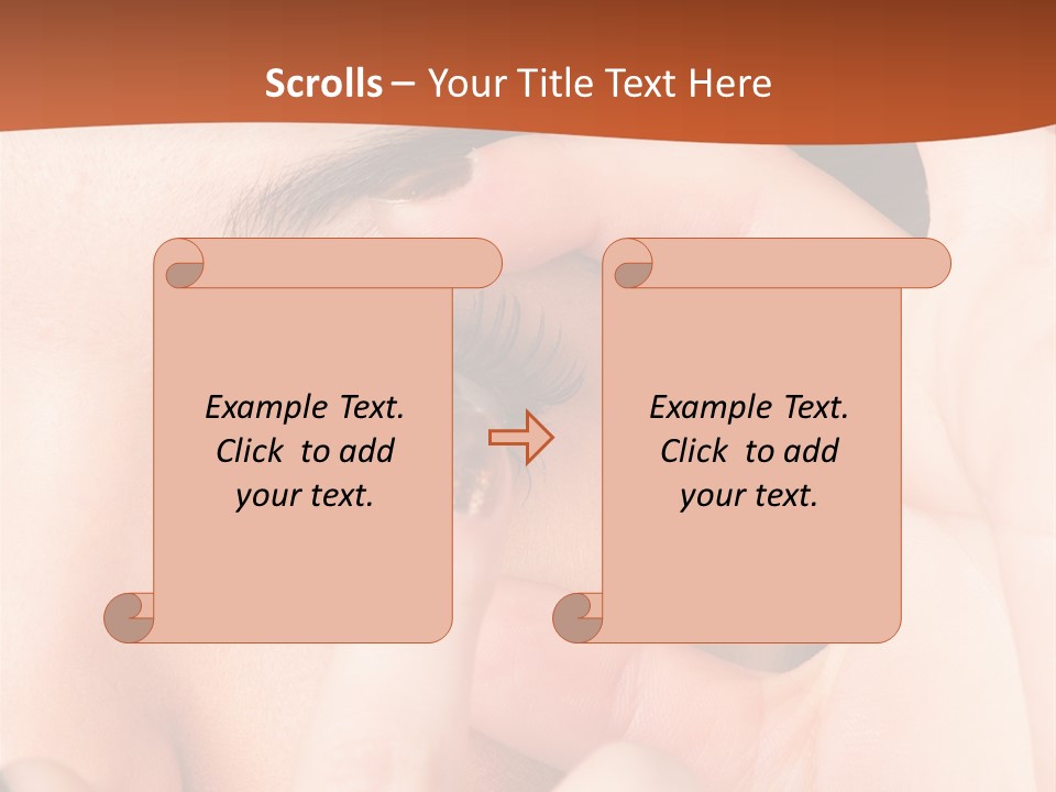 A Woman Putting A Contact Lens On Her Eye PowerPoint Template