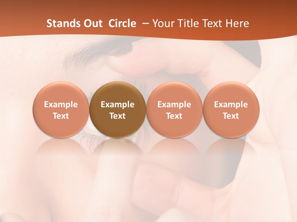 A Woman Putting A Contact Lens On Her Eye PowerPoint Template
