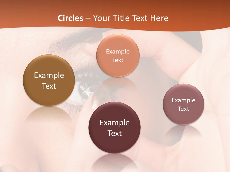 A Woman Putting A Contact Lens On Her Eye PowerPoint Template