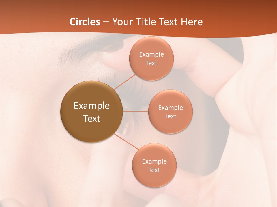 A Woman Putting A Contact Lens On Her Eye PowerPoint Template