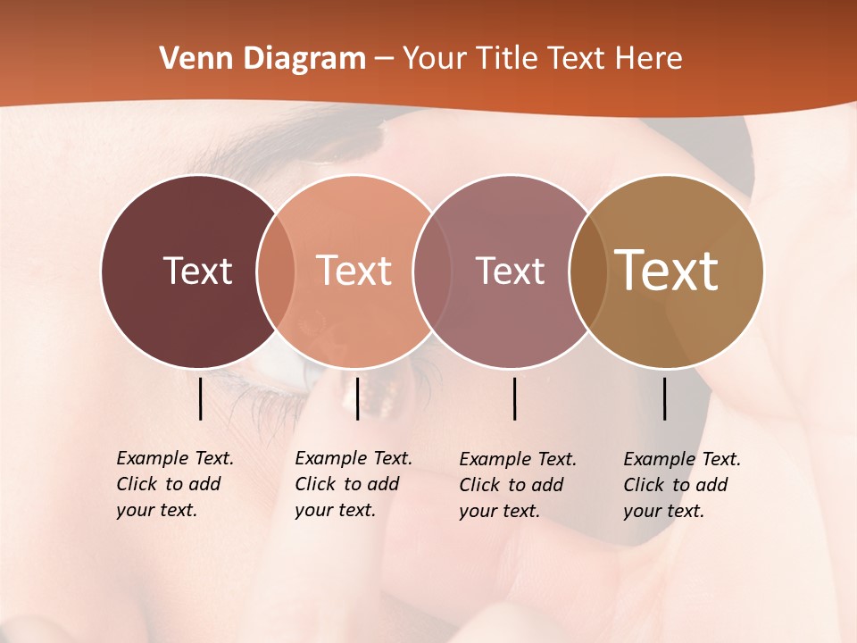 A Woman Putting A Contact Lens On Her Eye PowerPoint Template