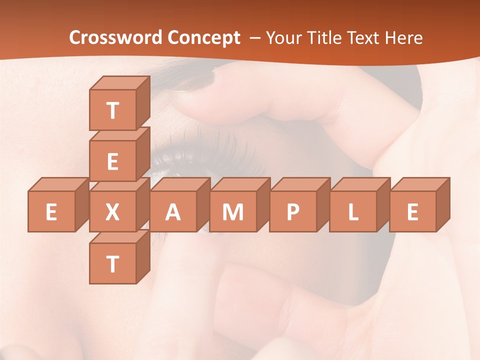 A Woman Putting A Contact Lens On Her Eye PowerPoint Template