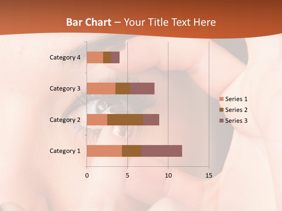 A Woman Putting A Contact Lens On Her Eye PowerPoint Template