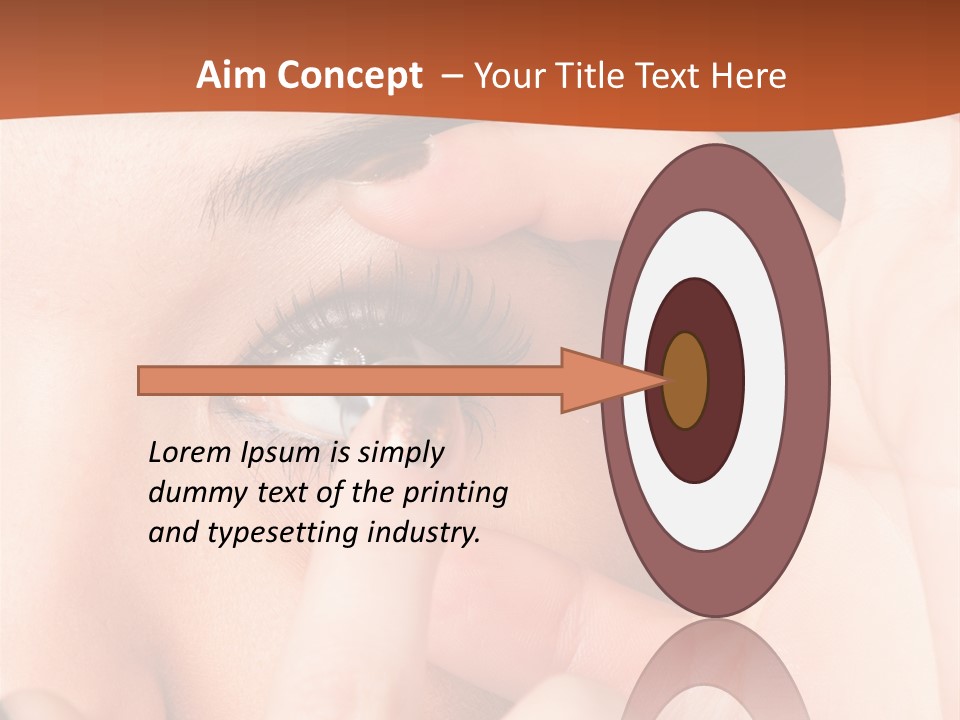 A Woman Putting A Contact Lens On Her Eye PowerPoint Template
