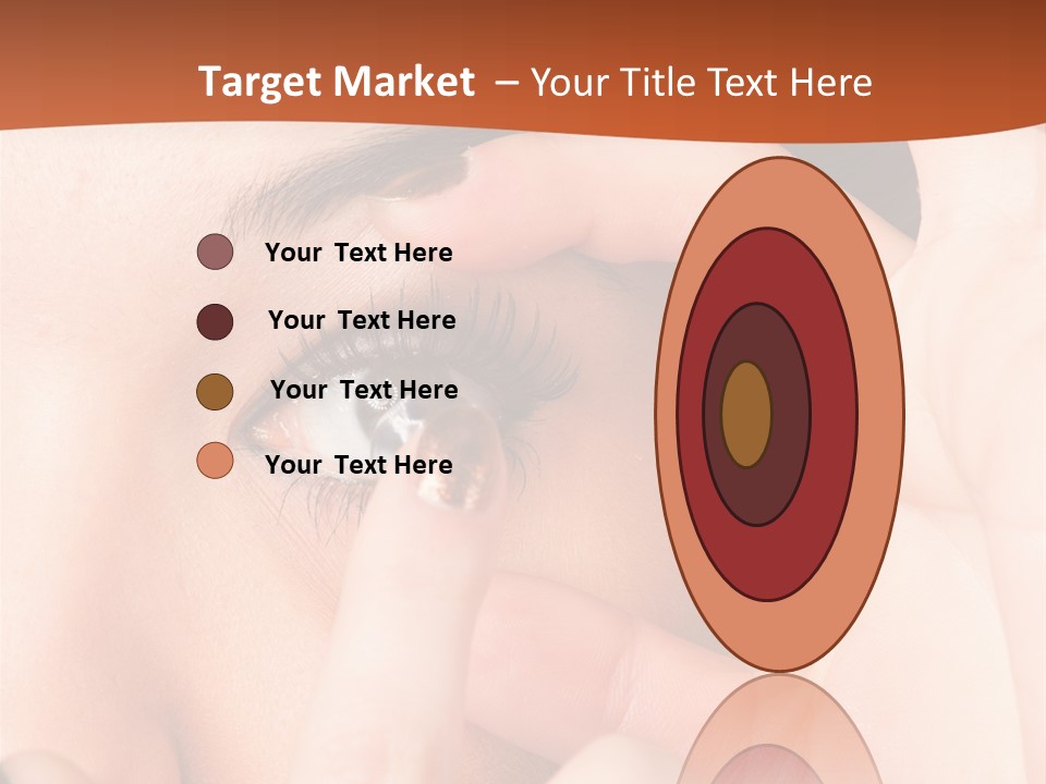 A Woman Putting A Contact Lens On Her Eye PowerPoint Template