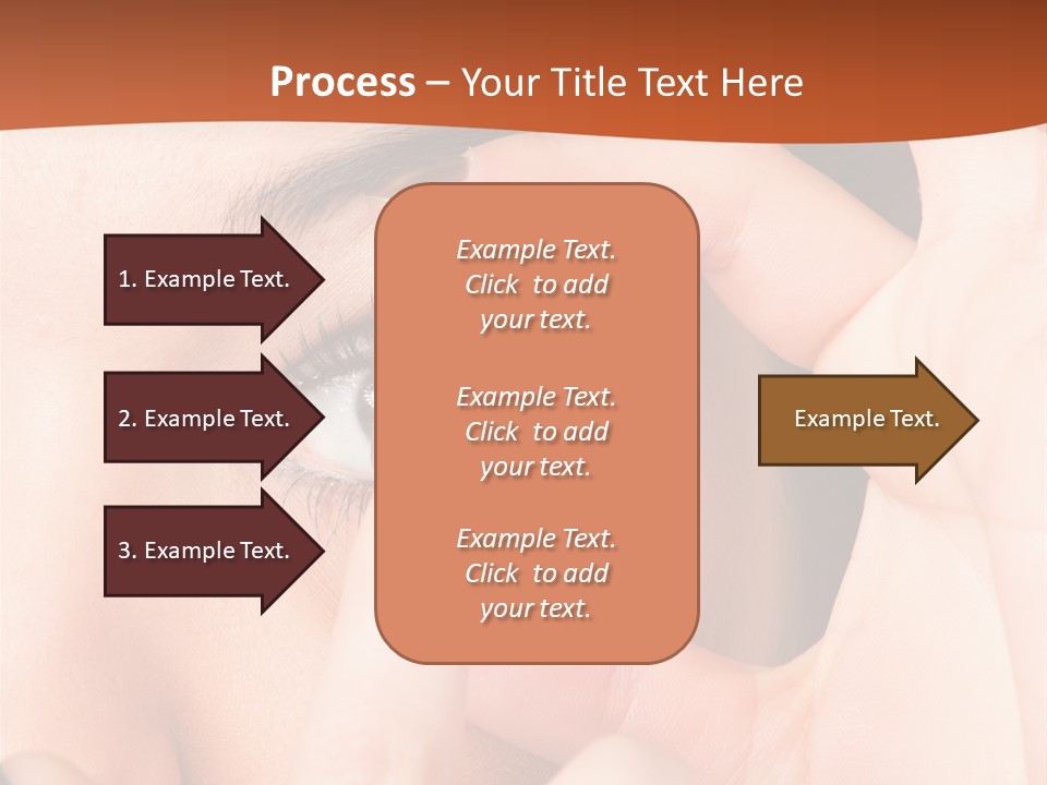 A Woman Putting A Contact Lens On Her Eye PowerPoint Template