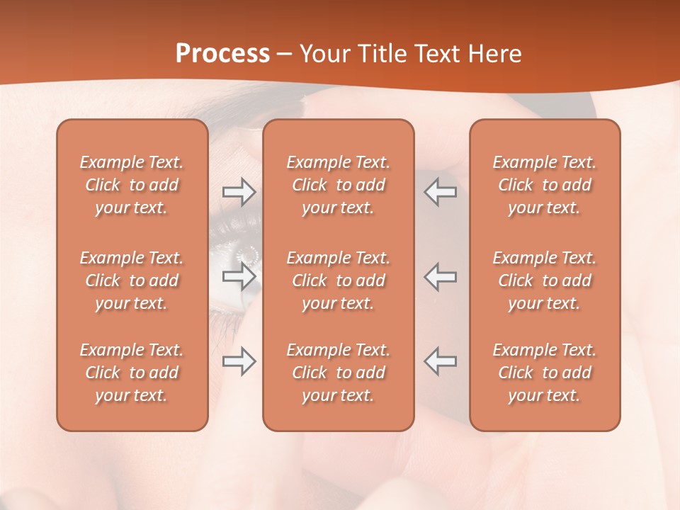 A Woman Putting A Contact Lens On Her Eye PowerPoint Template