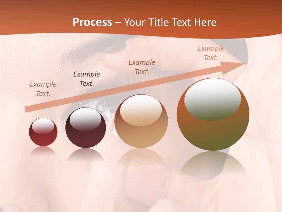 A Woman Putting A Contact Lens On Her Eye PowerPoint Template