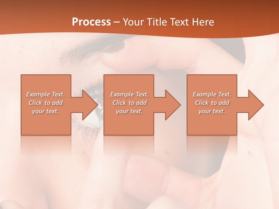 A Woman Putting A Contact Lens On Her Eye PowerPoint Template