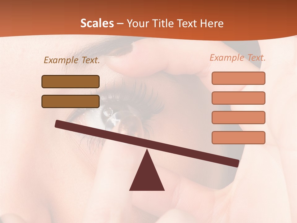 A Woman Putting A Contact Lens On Her Eye PowerPoint Template