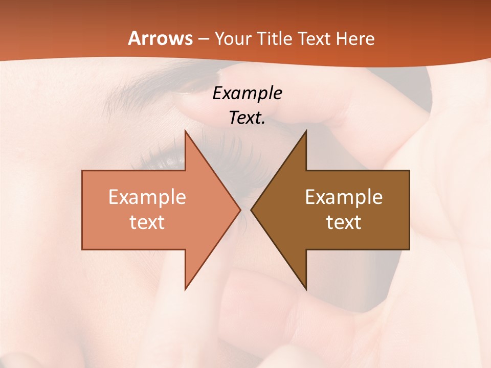 A Woman Putting A Contact Lens On Her Eye PowerPoint Template
