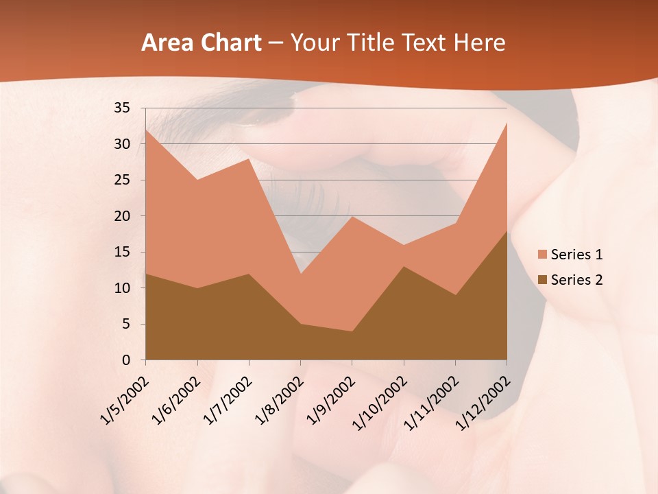 A Woman Putting A Contact Lens On Her Eye PowerPoint Template