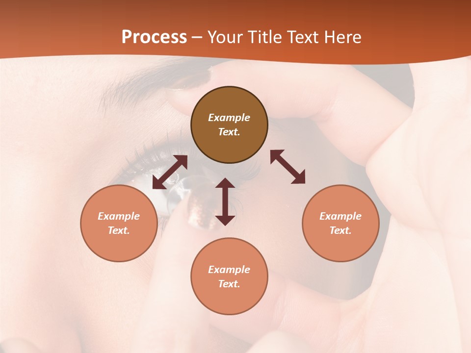 A Woman Putting A Contact Lens On Her Eye PowerPoint Template