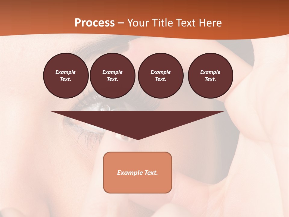 A Woman Putting A Contact Lens On Her Eye PowerPoint Template