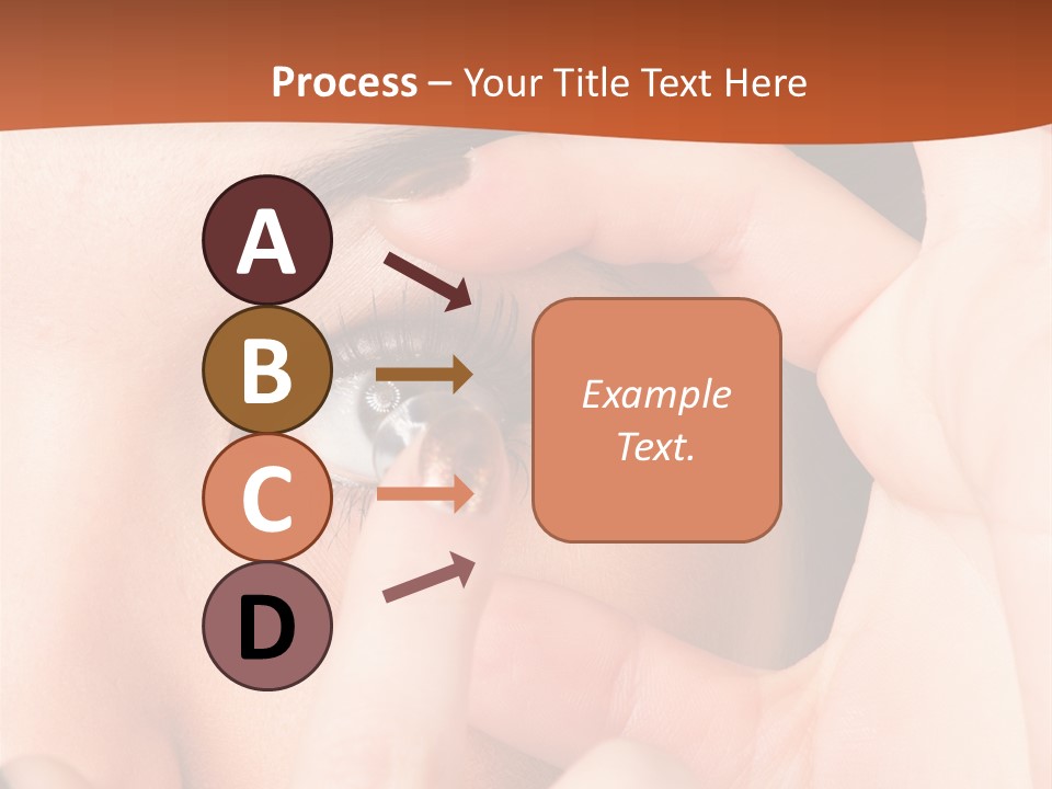 A Woman Putting A Contact Lens On Her Eye PowerPoint Template