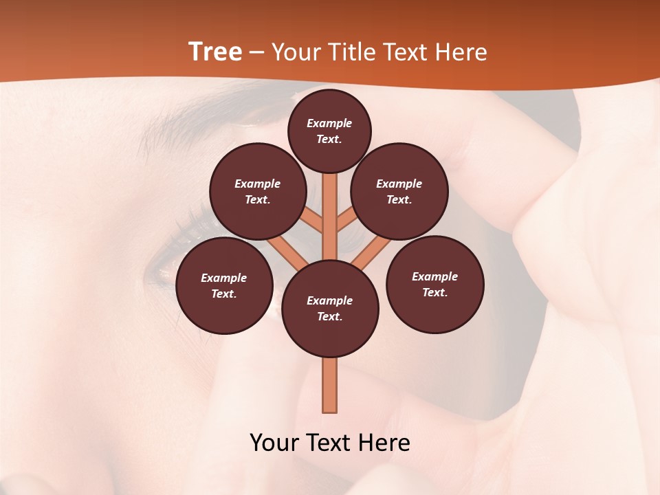 A Woman Putting A Contact Lens On Her Eye PowerPoint Template