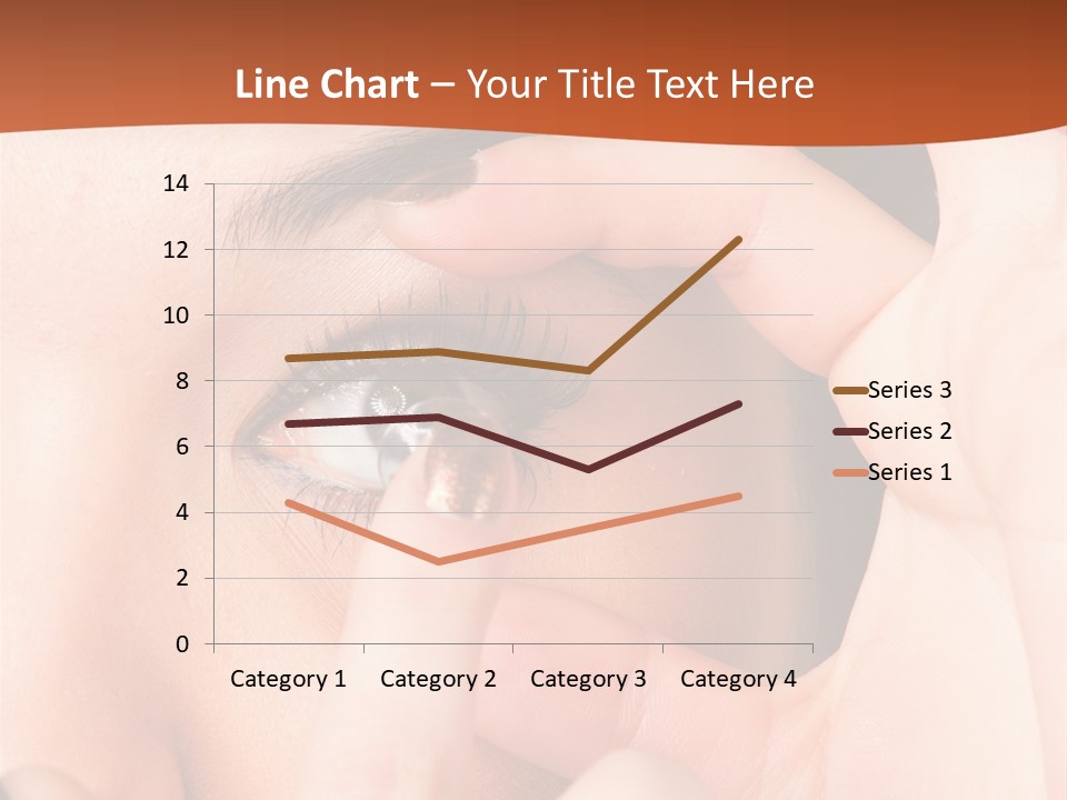 A Woman Putting A Contact Lens On Her Eye PowerPoint Template