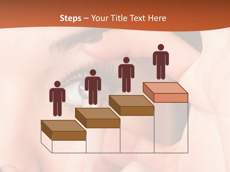 A Woman Putting A Contact Lens On Her Eye PowerPoint Template