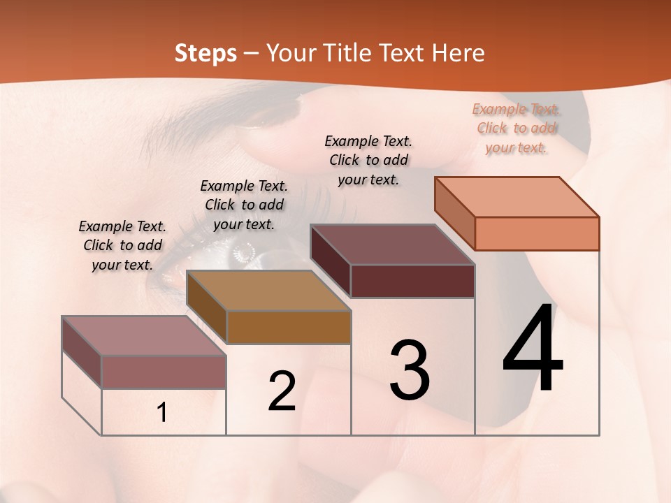 A Woman Putting A Contact Lens On Her Eye PowerPoint Template