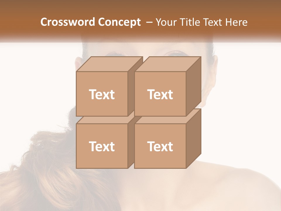 A Woman With Lines Drawn On Her Face PowerPoint Template