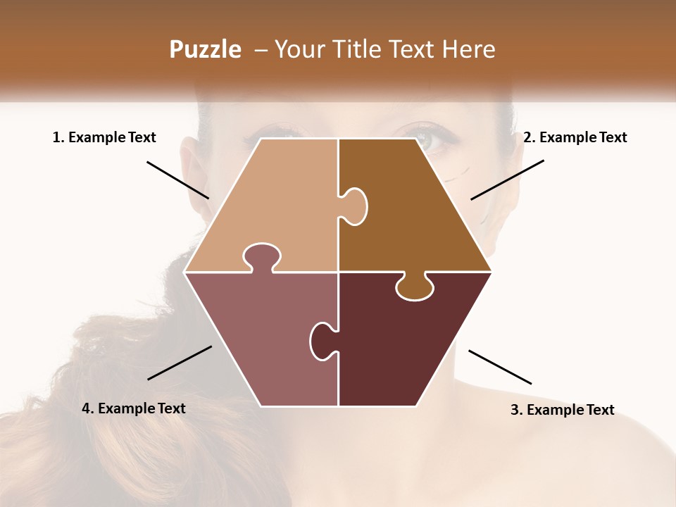 A Woman With Lines Drawn On Her Face PowerPoint Template