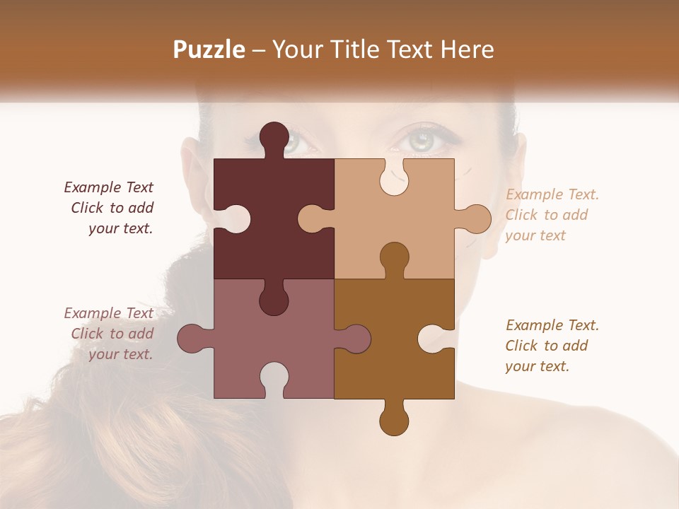 A Woman With Lines Drawn On Her Face PowerPoint Template