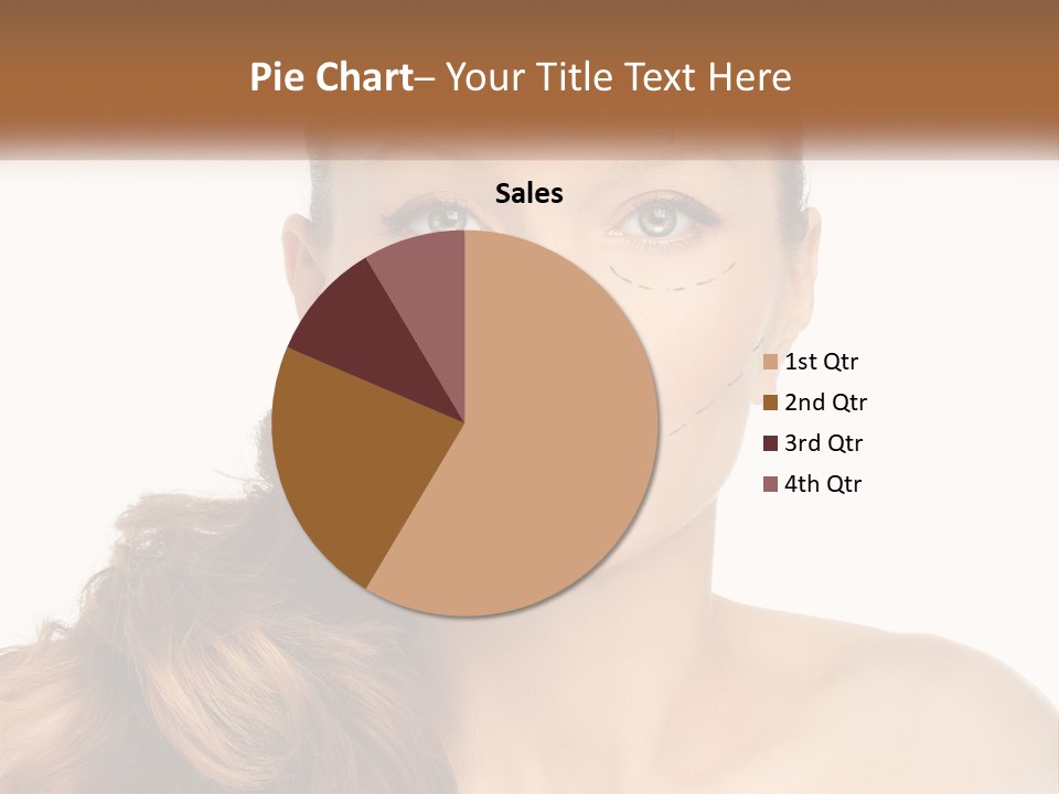 A Woman With Lines Drawn On Her Face PowerPoint Template