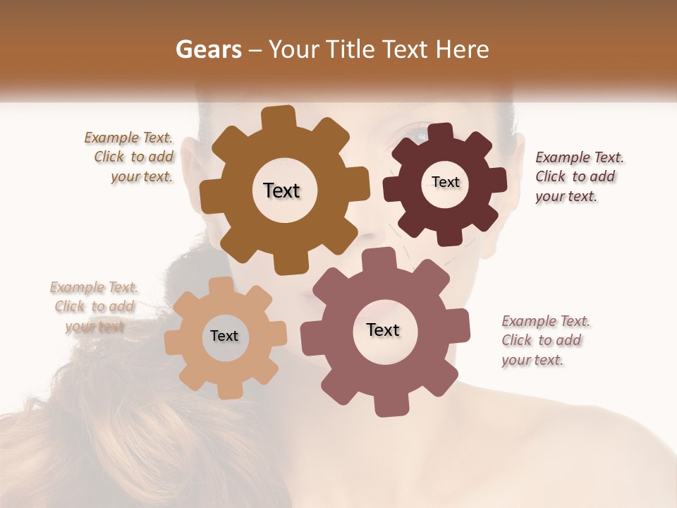 A Woman With Lines Drawn On Her Face PowerPoint Template