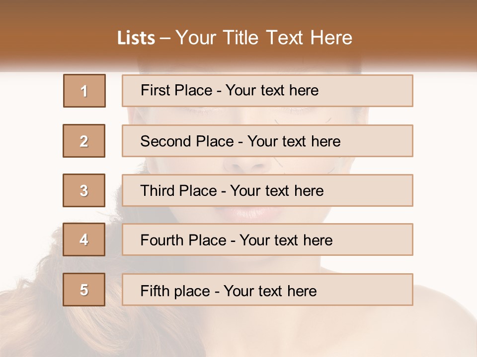 A Woman With Lines Drawn On Her Face PowerPoint Template