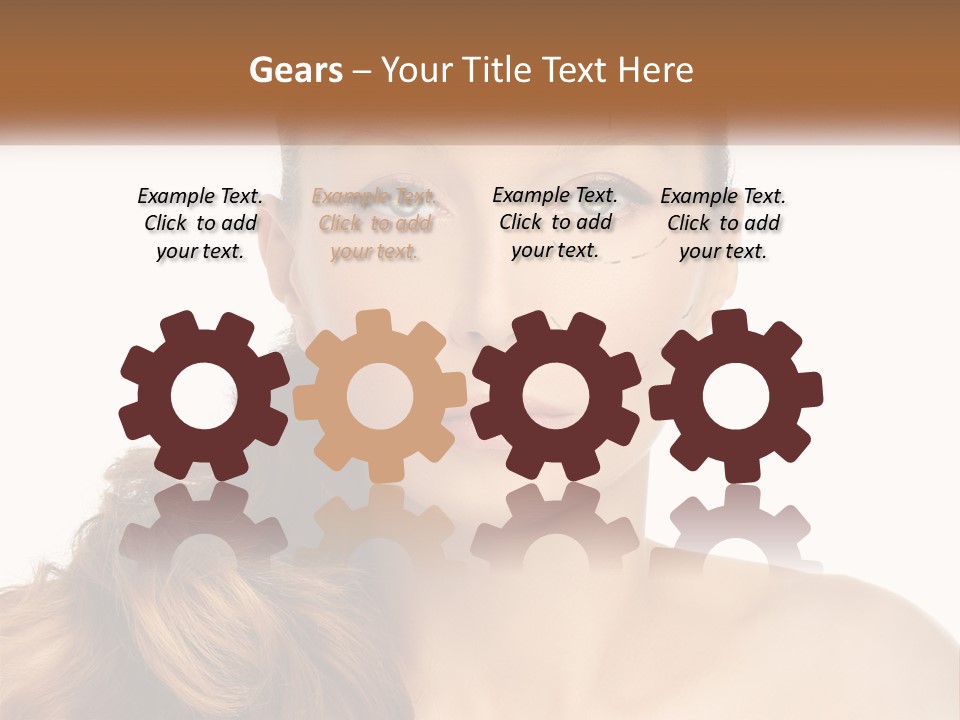 A Woman With Lines Drawn On Her Face PowerPoint Template