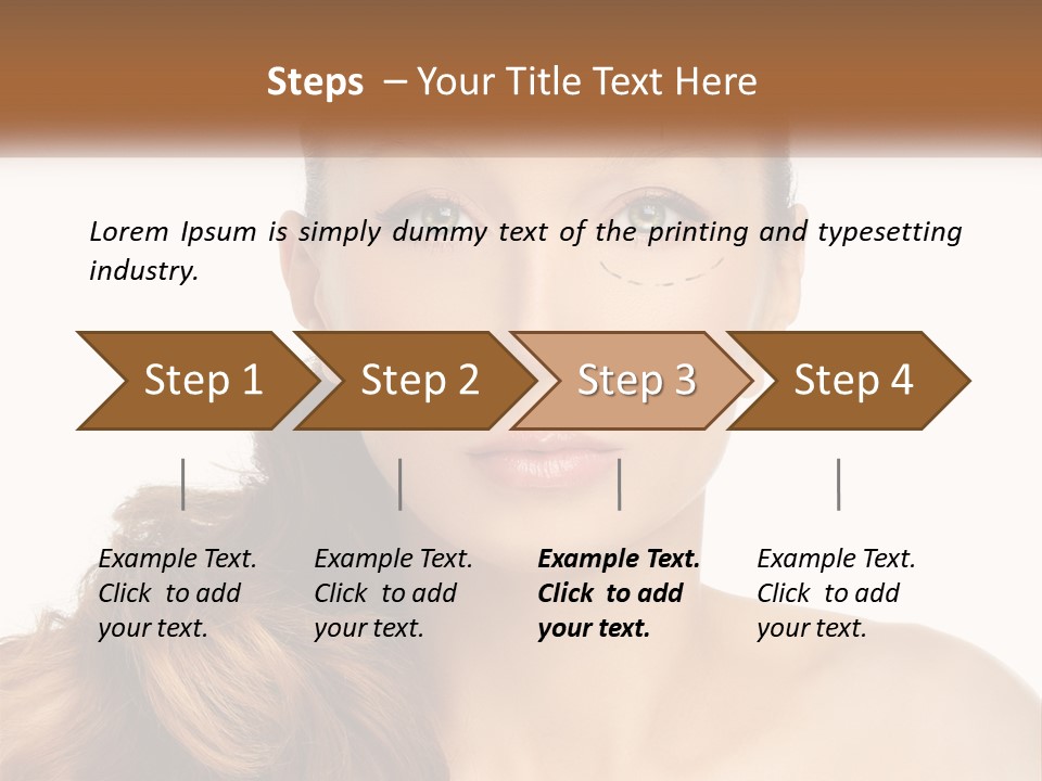 A Woman With Lines Drawn On Her Face PowerPoint Template