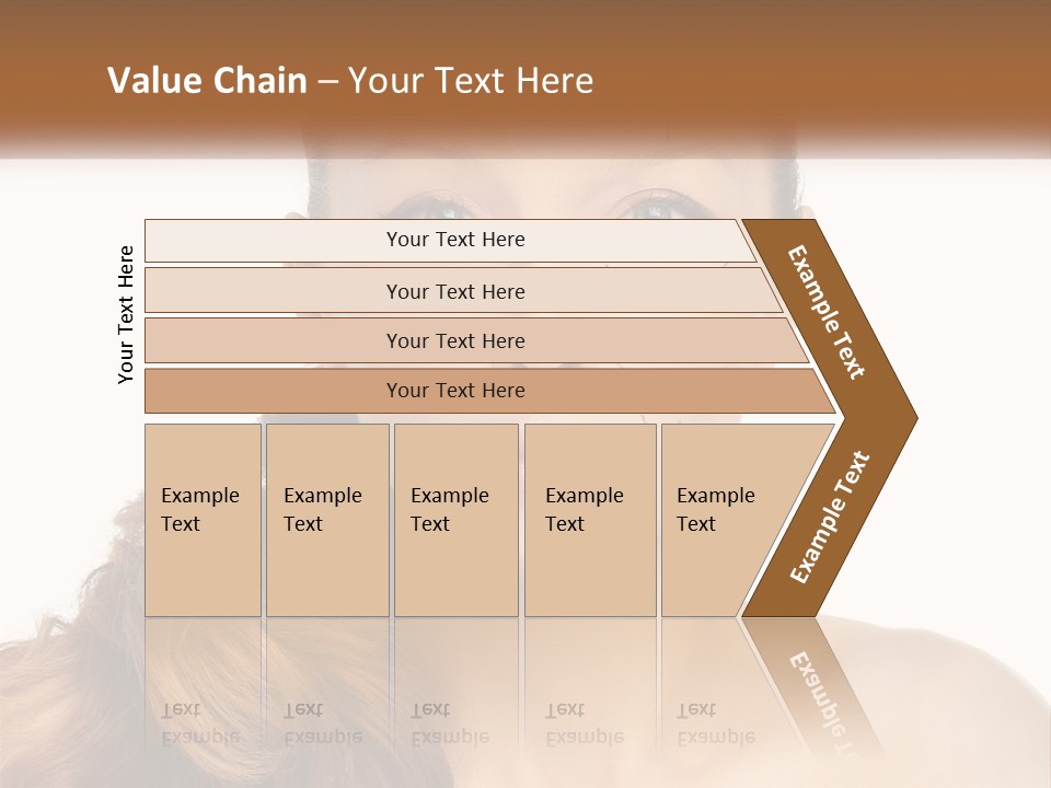 A Woman With Lines Drawn On Her Face PowerPoint Template
