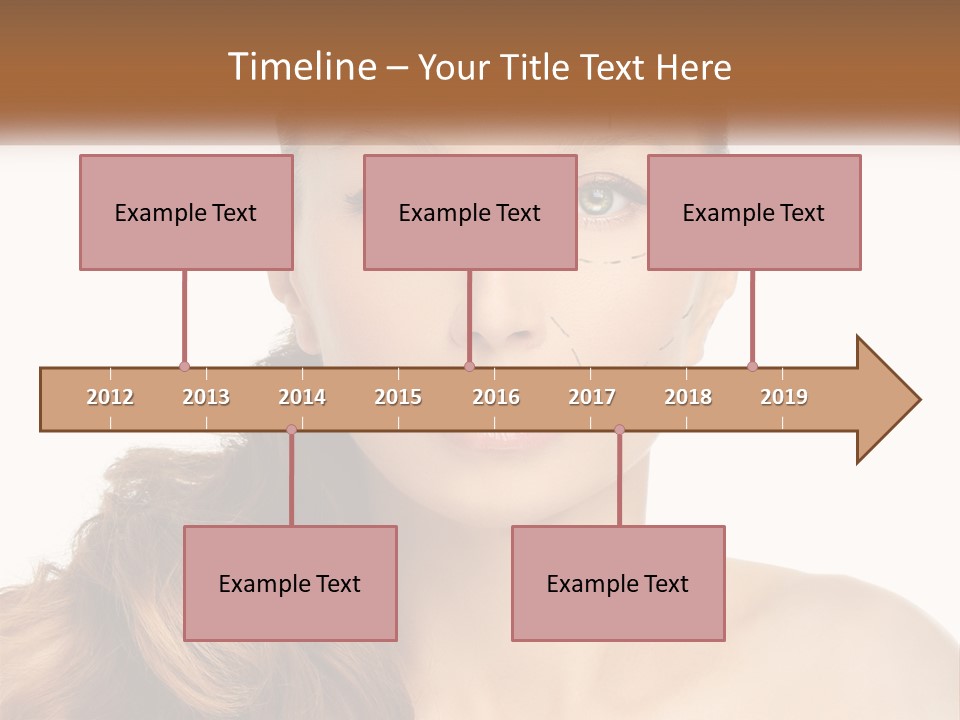 A Woman With Lines Drawn On Her Face PowerPoint Template