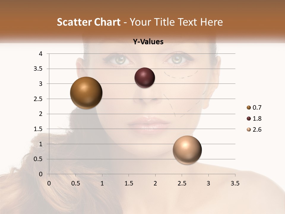 A Woman With Lines Drawn On Her Face PowerPoint Template