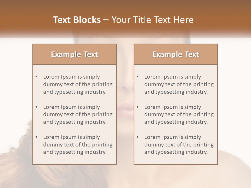 A Woman With Lines Drawn On Her Face PowerPoint Template