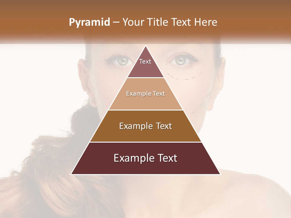 A Woman With Lines Drawn On Her Face PowerPoint Template