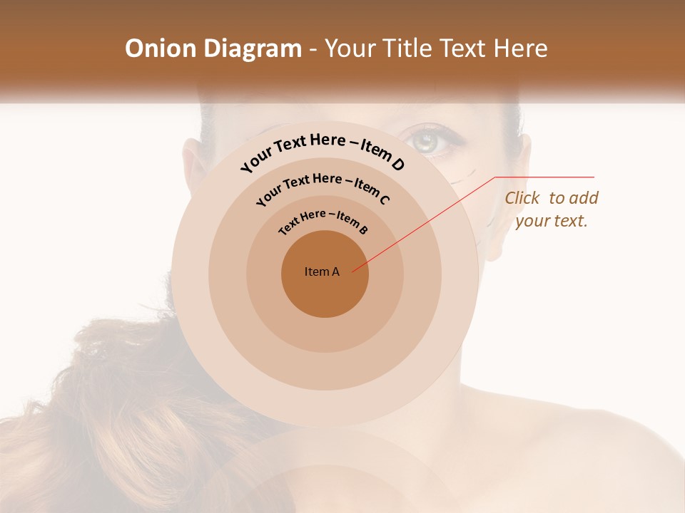 A Woman With Lines Drawn On Her Face PowerPoint Template