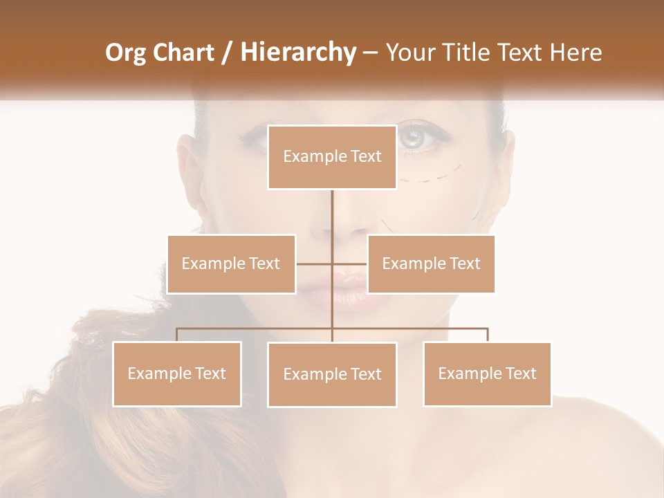 A Woman With Lines Drawn On Her Face PowerPoint Template