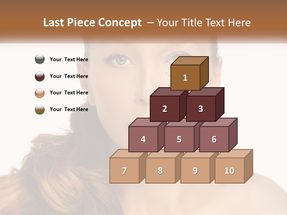 A Woman With Lines Drawn On Her Face PowerPoint Template